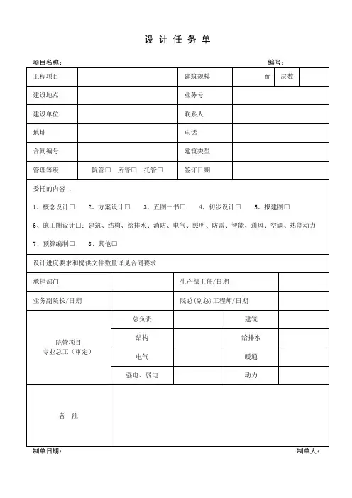 设计院工作表