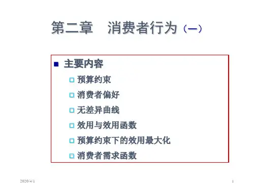 中级微观经济学 ppt课件