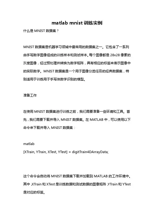 matlab mnist训练实例