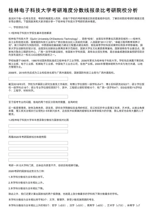 桂林电子科技大学考研难度分数线报录比考研院校分析