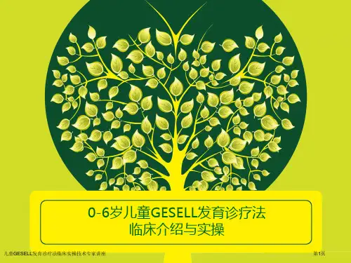 儿童GESELL发育诊疗法临床实操技术专家讲座