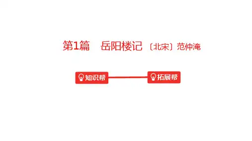 中考语文文言文复习-- -- 岳阳楼记
