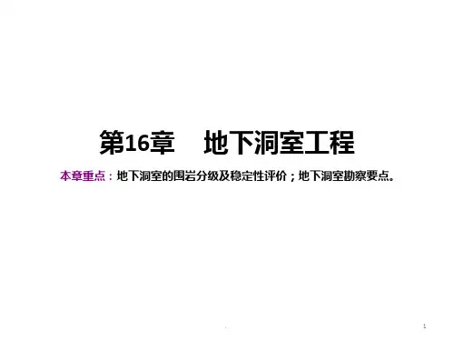 地下洞室工程PPT课件