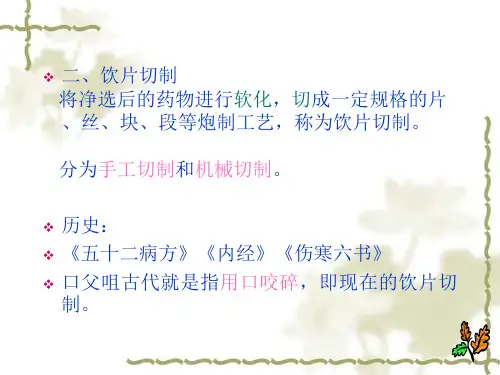 中药饮片切制