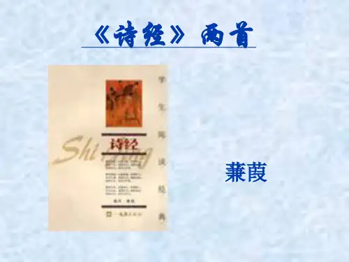 诗经两首《关雎》《蒹葭》优秀PPT课件