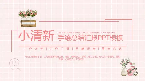 小清新手绘总结汇报PPT模板