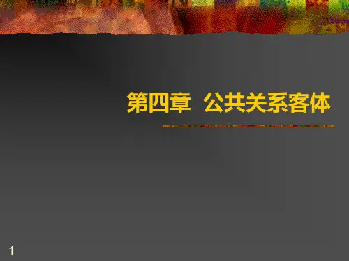 公共关系学第四章公共关系客体PPT课件
