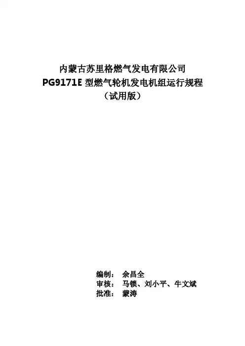 9E燃机规程1
