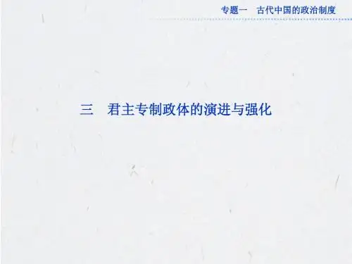 人民版历史必修1：专题一.三