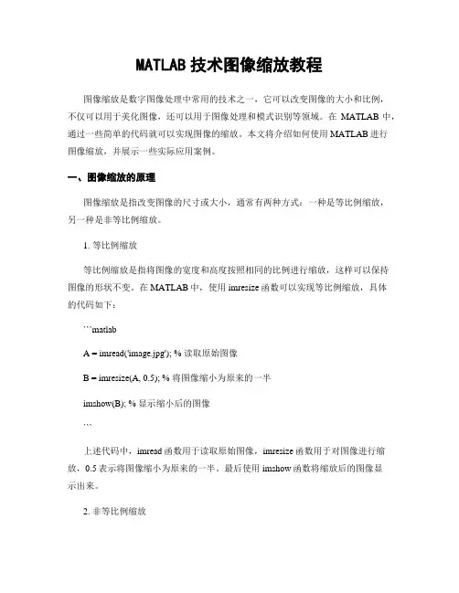 MATLAB技术图像缩放教程