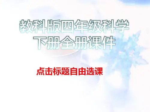 教科版四年级科学下册全册课件