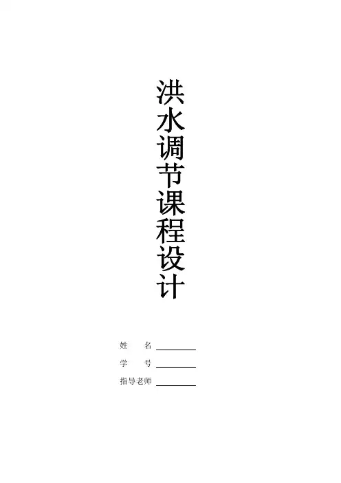 洪水课程设计