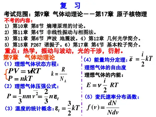研究生入学考试华中科技大学大学物理下复习重点