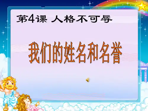 我们的姓名和名誉ppt优秀课件1 苏教版PPT课件