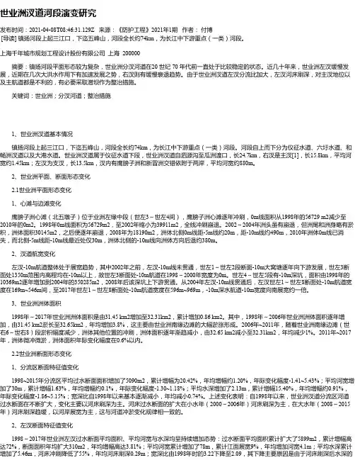 世业洲汊道河段演变研究
