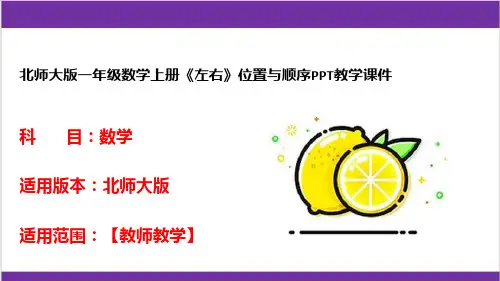 北师大版一年级数学上册《左右》位置与顺序PPT教学课件