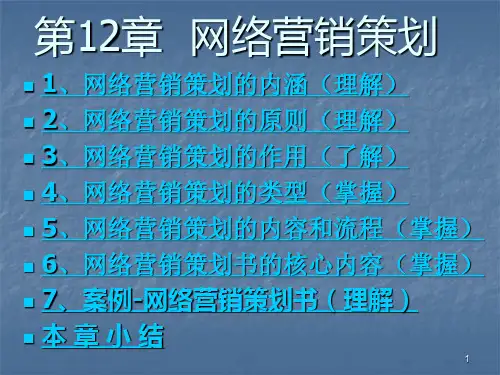 网络营销策划ppt课件