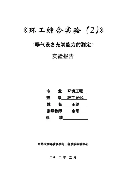 曝气设备充氧能力的测定