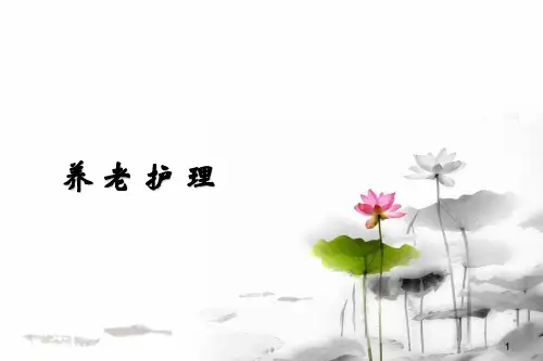 养老护理精品PPT课件