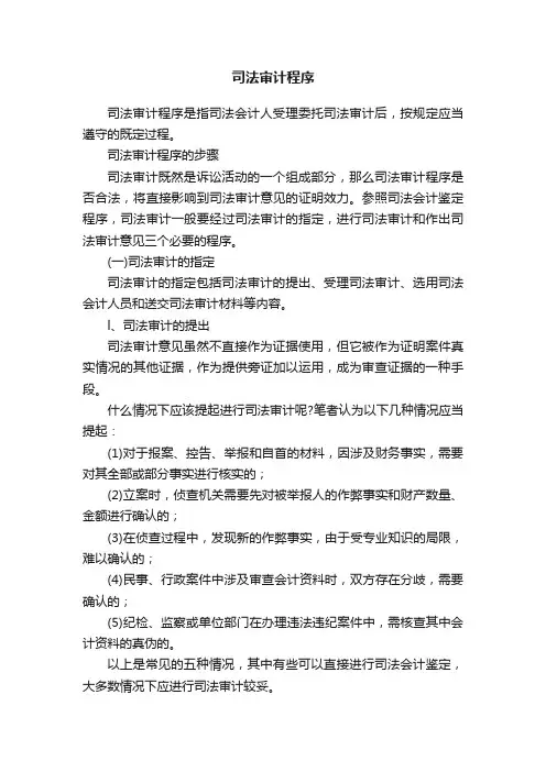 司法审计程序