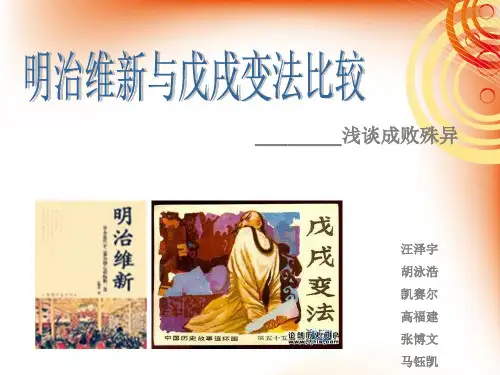日本明治维新与中国戊戌变法的比较(PPT文档)