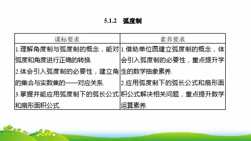 人教版(新教材)高中数学第一册(必修1)精品课件：5.1.2 弧度制