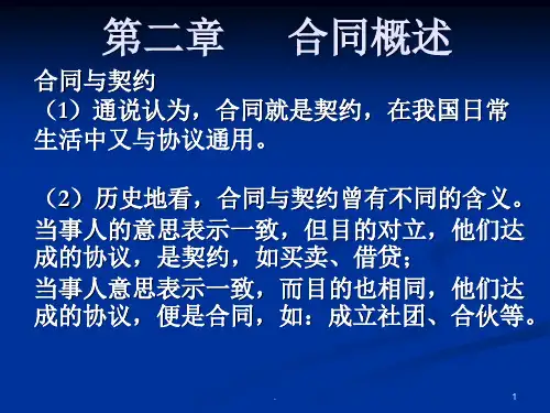 合同概述PPT课件