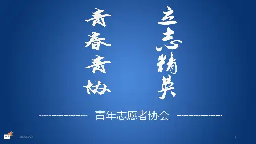 青年志愿者协会社团展示PPT课件