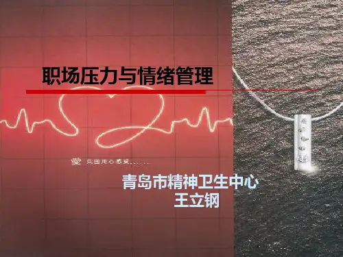 职场压力与情绪管理 ppt课件