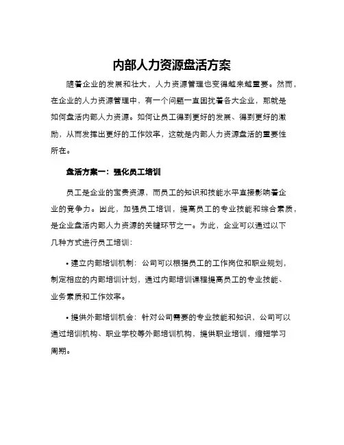 内部人力资源盘活方案