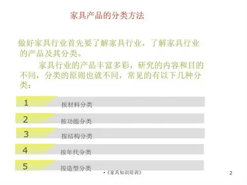 家具知识培训课件