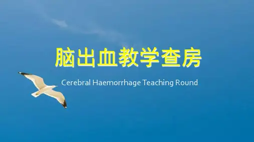 脑出血教学查房ppt课件