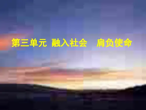 九年级政治融入社会肩负使命2(201911整理)