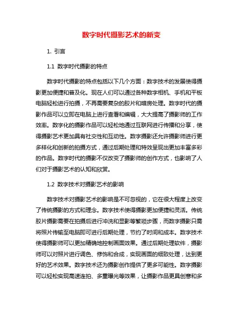 数字时代摄影艺术的新变