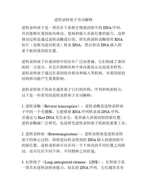 逆转录转座子名词解释