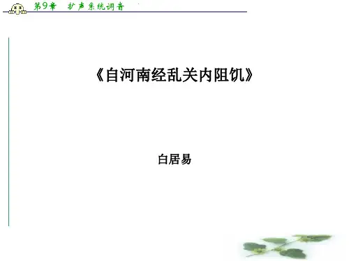 度高二语文苏教《唐诗宋词选读》选修系列《自河南经乱关内阻饥》 课件(共23张)