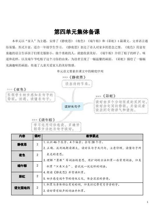部编版一年级语文下册   8 静夜思【教案】