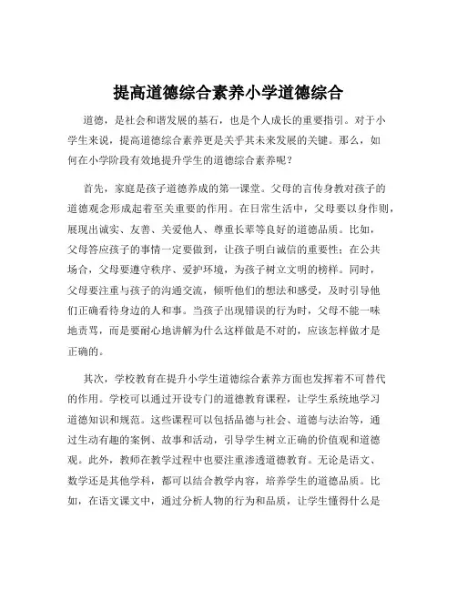 提高道德综合素养小学道德综合