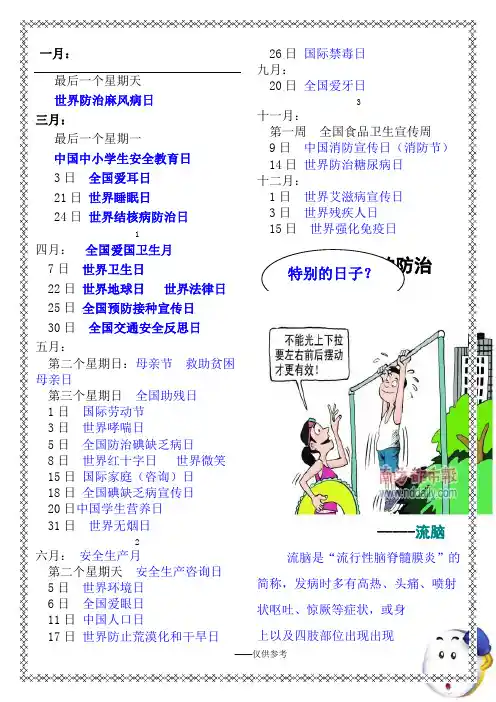 健康教育宣传手册