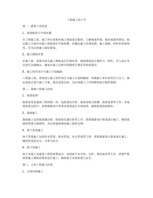 工程施工的工序