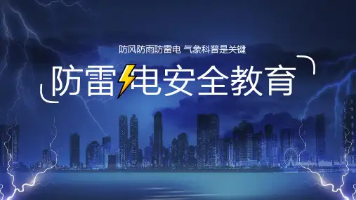 防雷电安全教育-防风防雨防雷电气象科普是关键