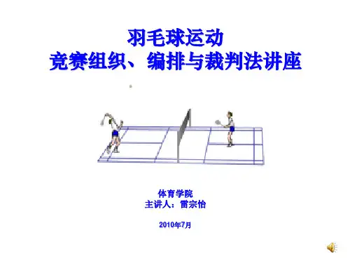 羽毛球运动竞赛ppt
