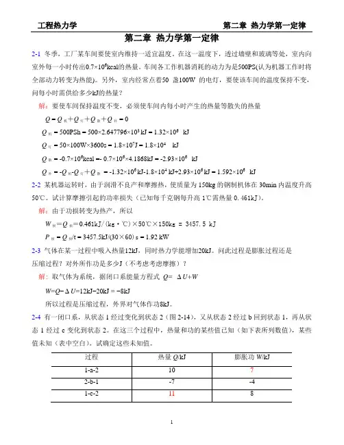 第二章 热力学第一定律