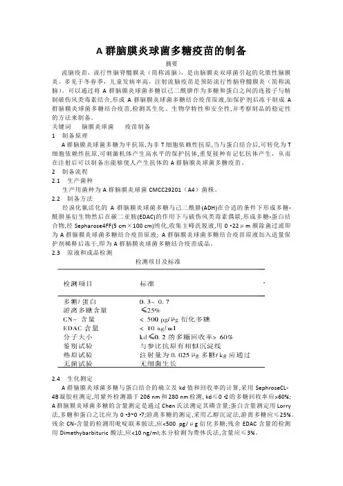 流脑疫苗的制备