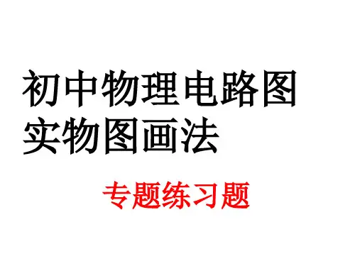 初中物理电路图实物图画法专题练习题(含答案)