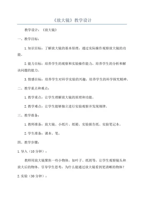 《放大镜》教学设计