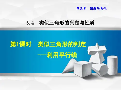 相似三角形的判定——利用平行线课件(湘教版)