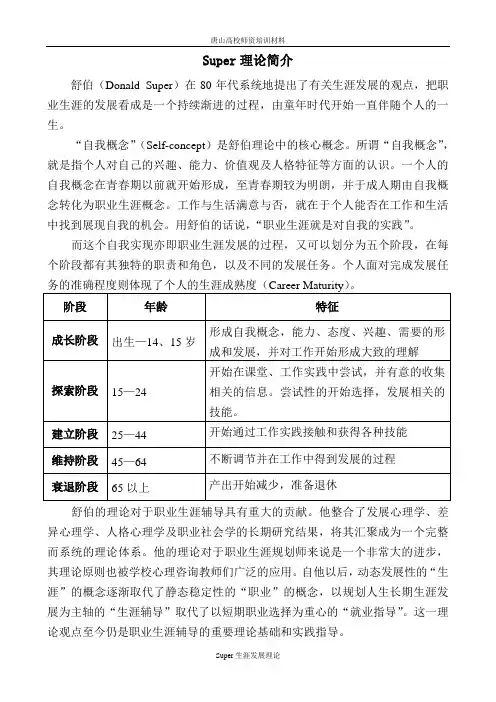 Super理论简介