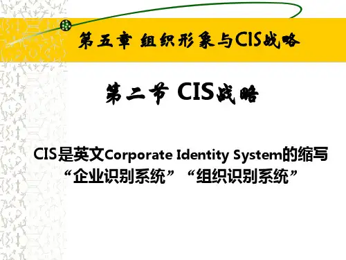 大学《公共关系》第5章：组织形象与CIS战略  第二节 CIS战略