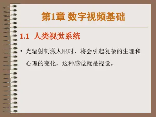 数字视频处理 第1章 数字视频基础.ppt